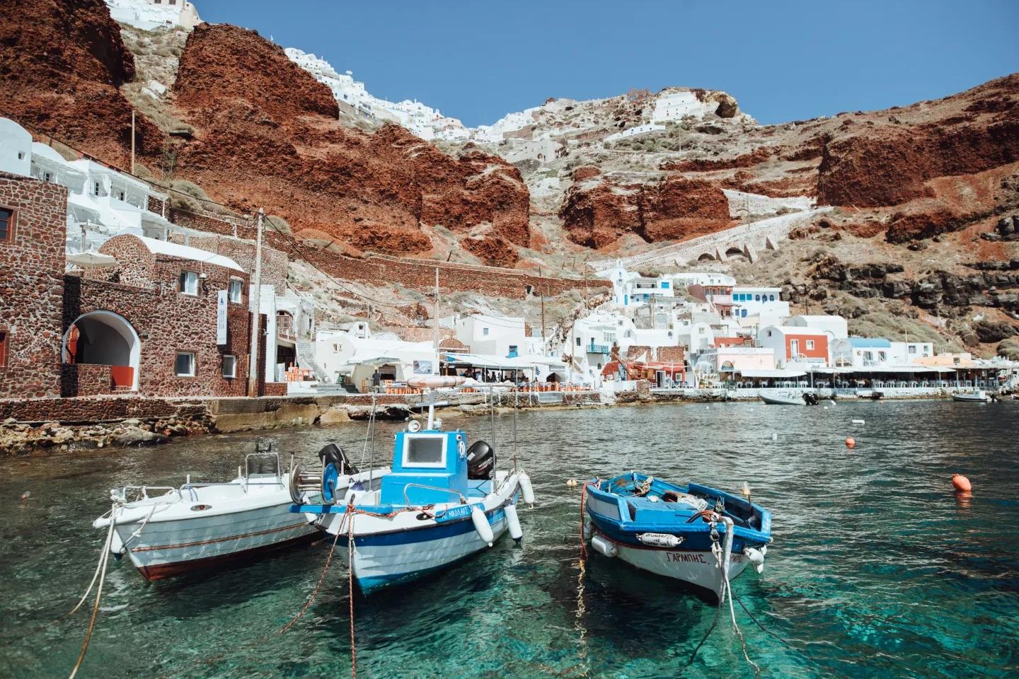 Amoudi bay à Santorin