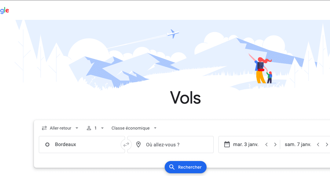 Exemple vols pas chers