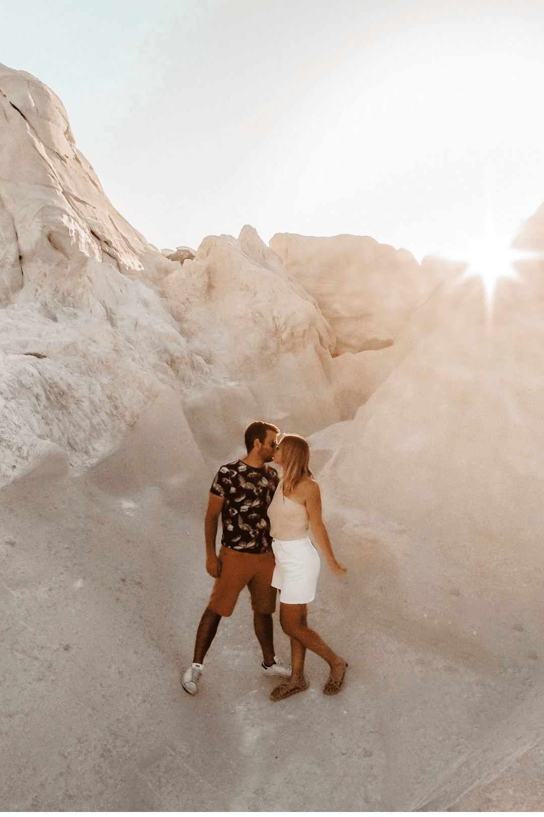 coucher de soleil à sarkiniko