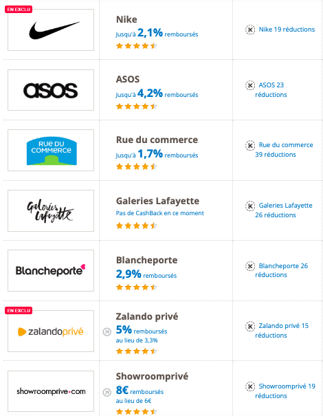 ebuyclub liste des partenaires