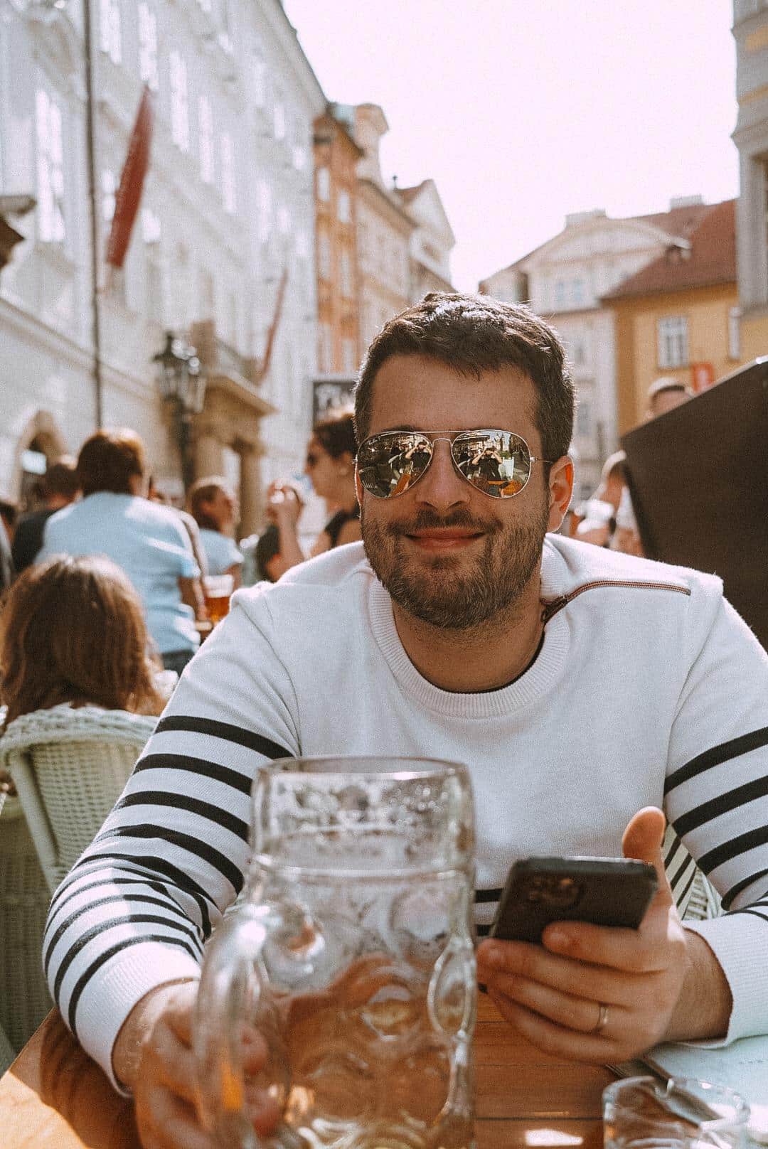 pause bière à Prague