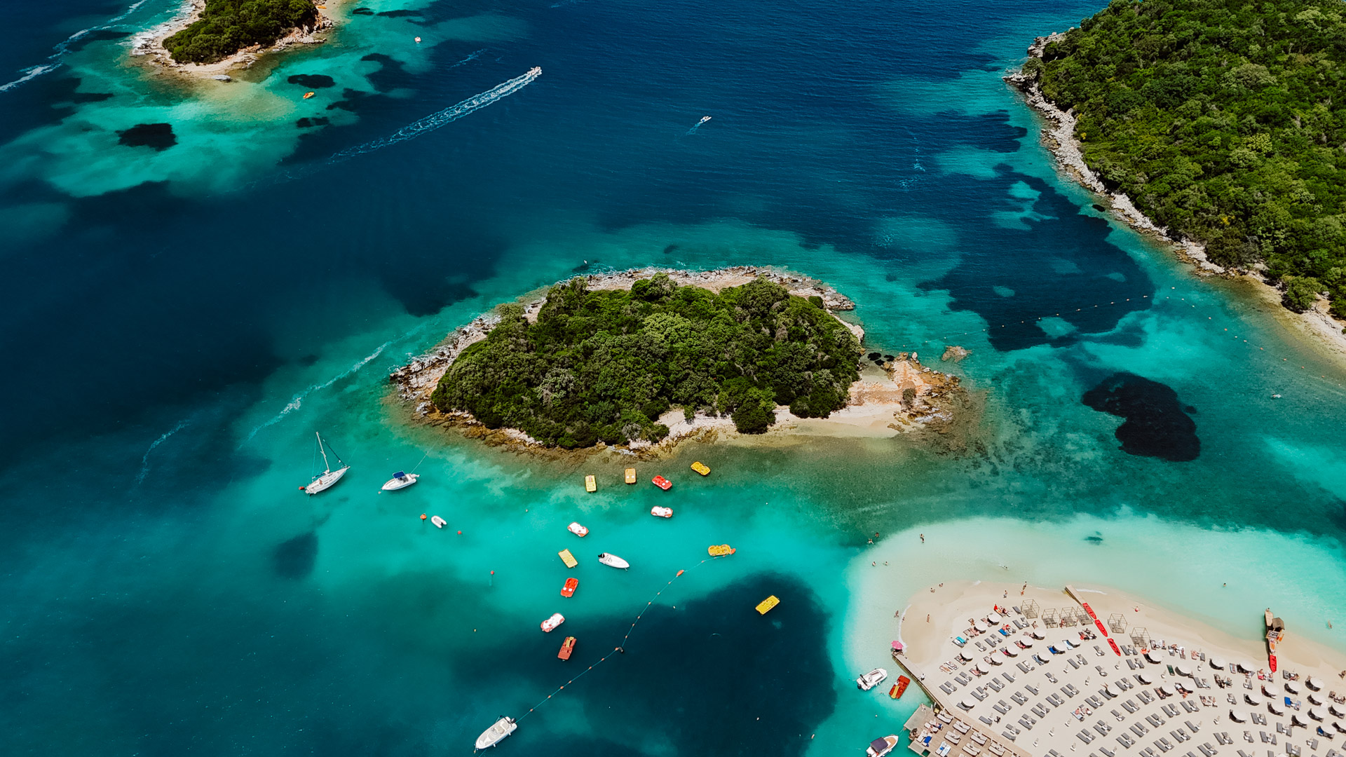 les iles ksamil vue du drone