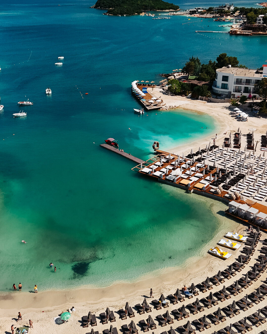 paradise beach albanie vue du drone
