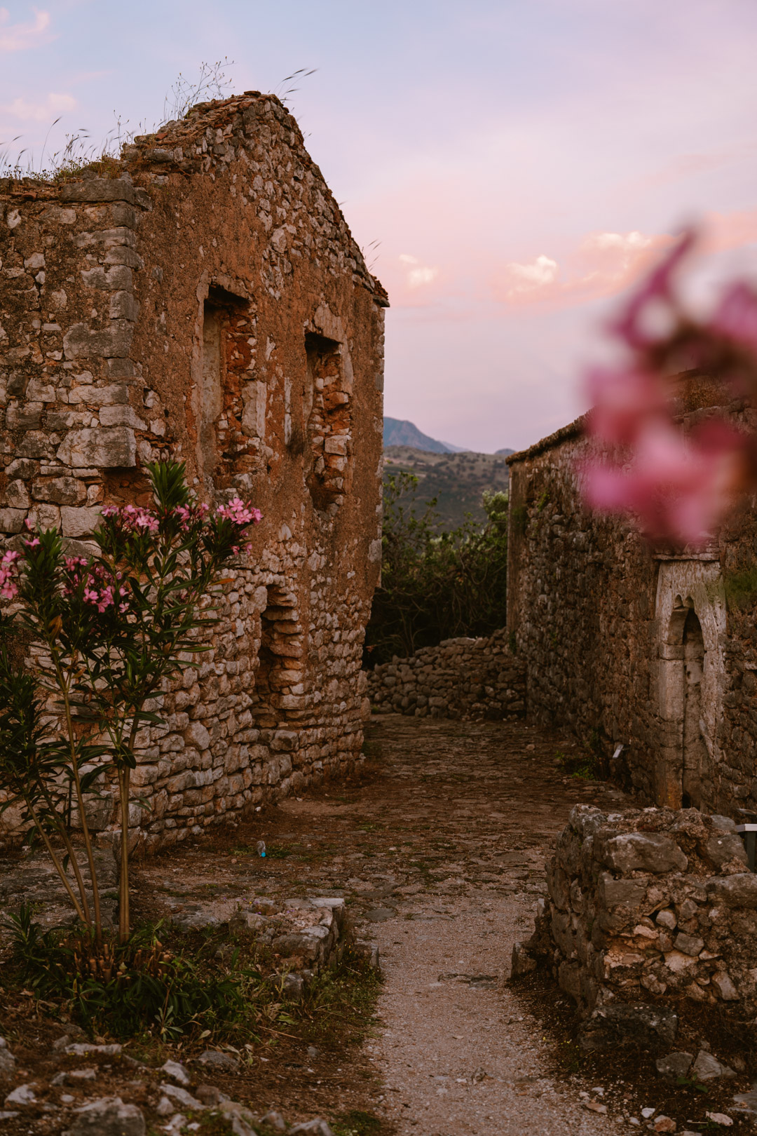 coucher de soleil au chateau d'hilare