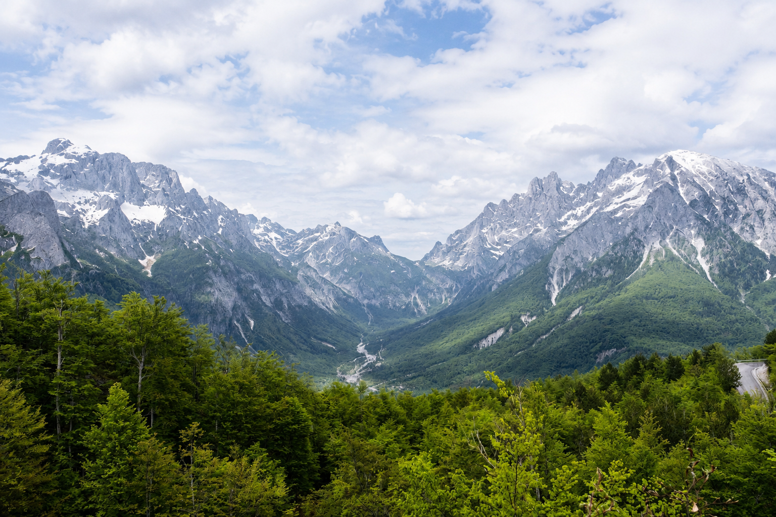 le magique point de vue sur les alpes albanaises