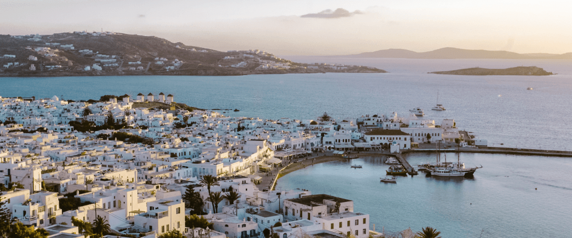 vue sur Mykonos Town