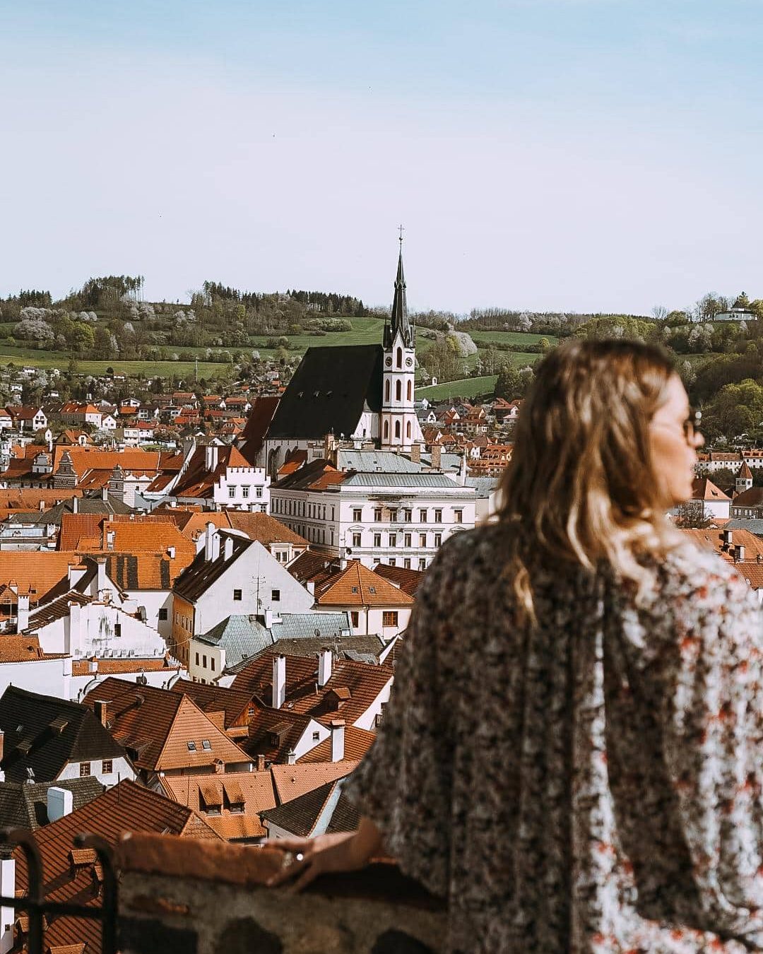 vue depuis le point de vue du chateau de cesky krumlov