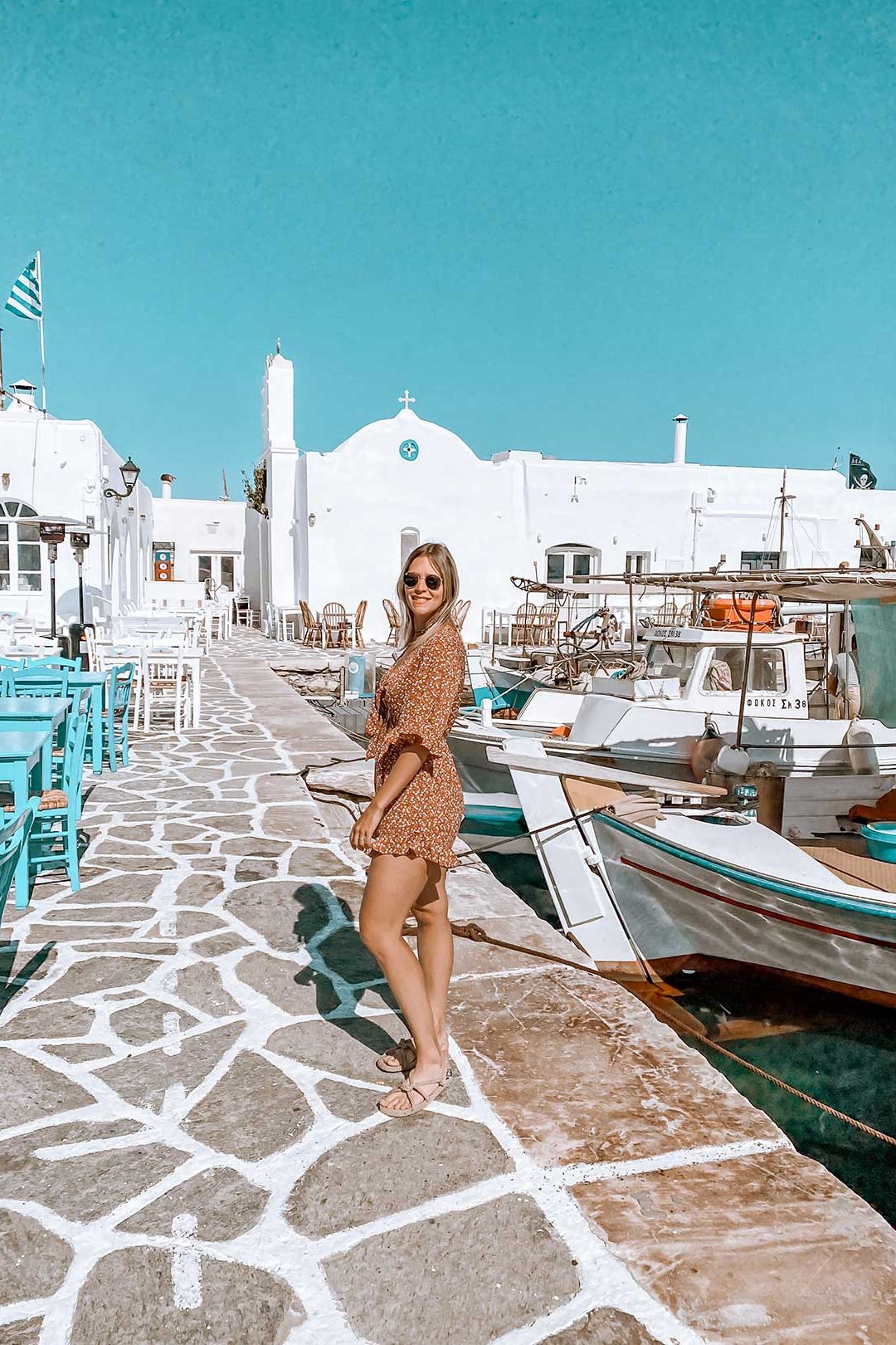 port de Naoussa à Paros en grèce