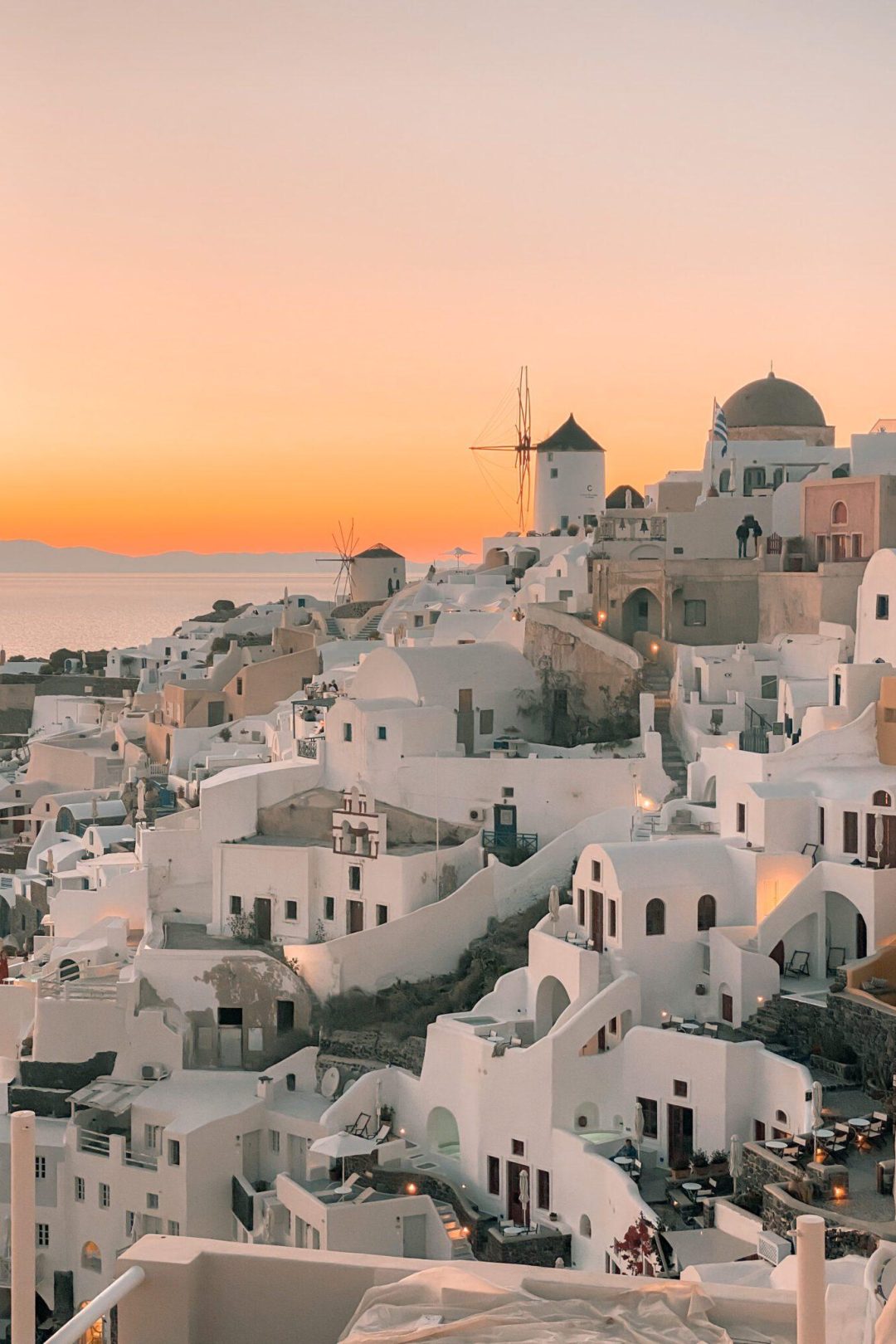 sunset à oia santorin