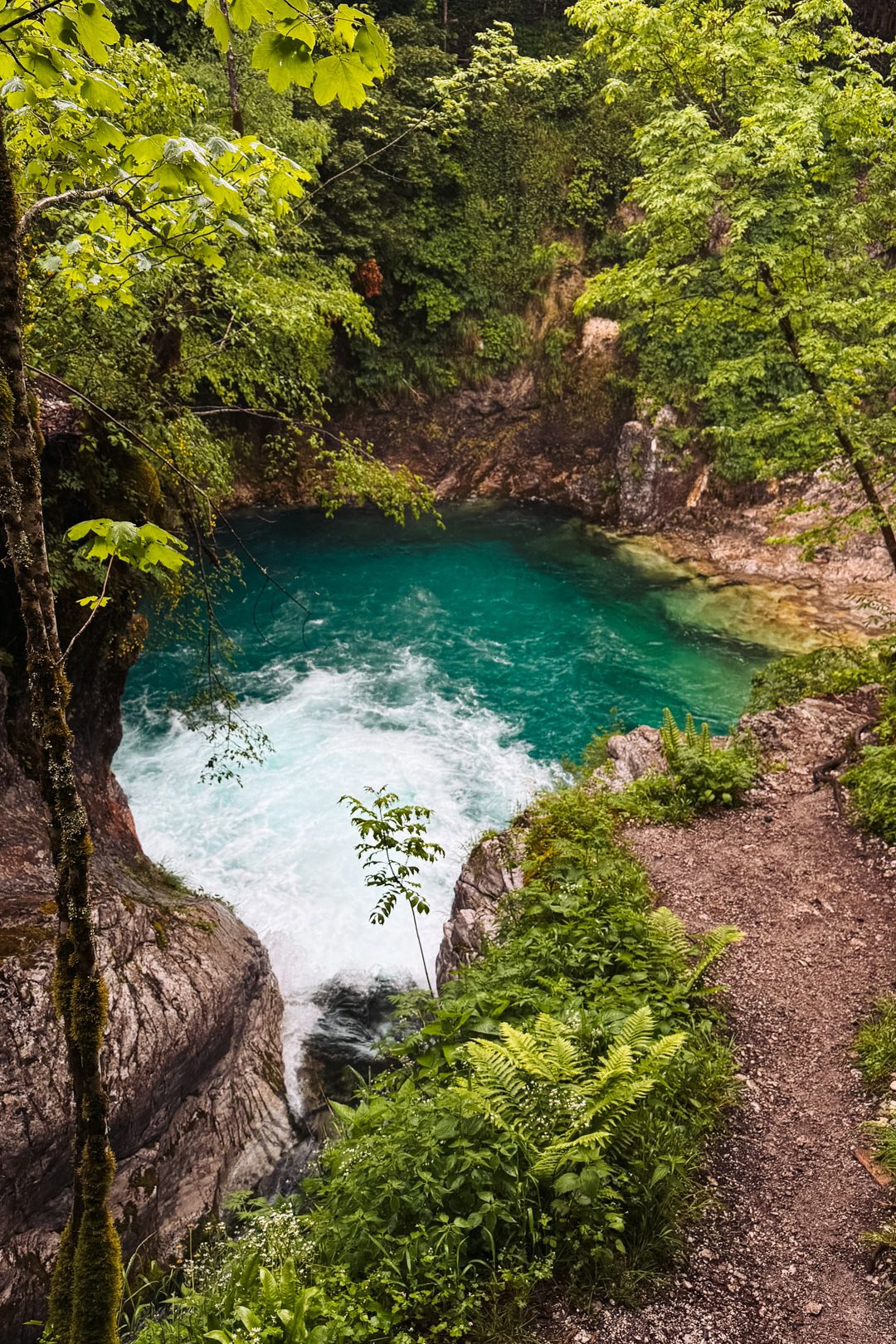 l'eau turquoise et la cascade de blue eye